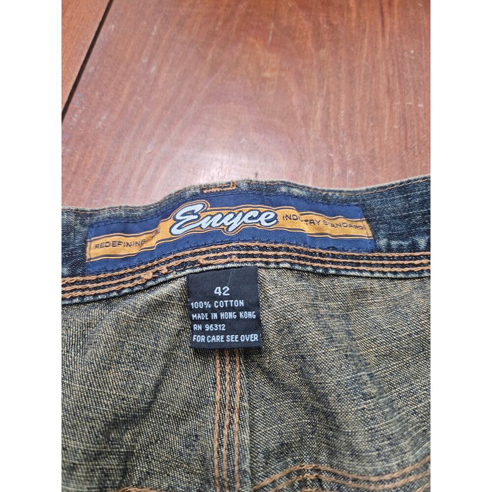 Enyce Y2K Baggy Wide Leg Denim Jeans Mens 42 Blue Carpenter Skater Hip Hop - Picture 10 of 13